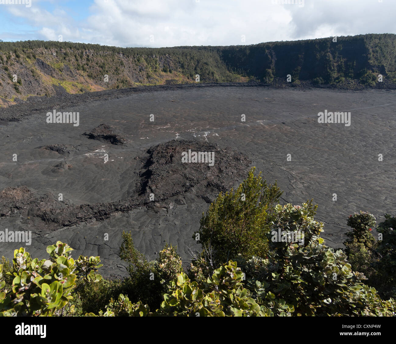 Elk284-2379 Hawaii, Big Island, Vulkane Narional Park, Kilauea-Iki-Krater Stockfoto