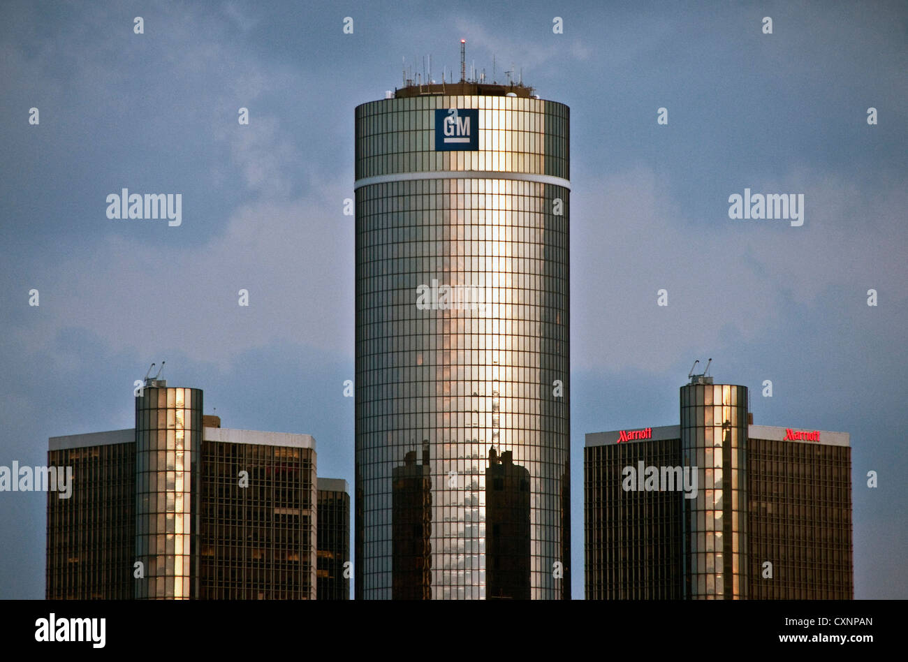 General Motors-Zentrale in Detroit Renaissance Center Stockfoto