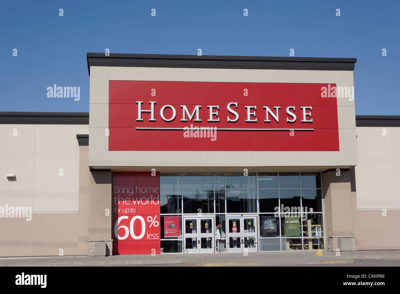 HomeSense, Heimtextilien Shop Stockfoto