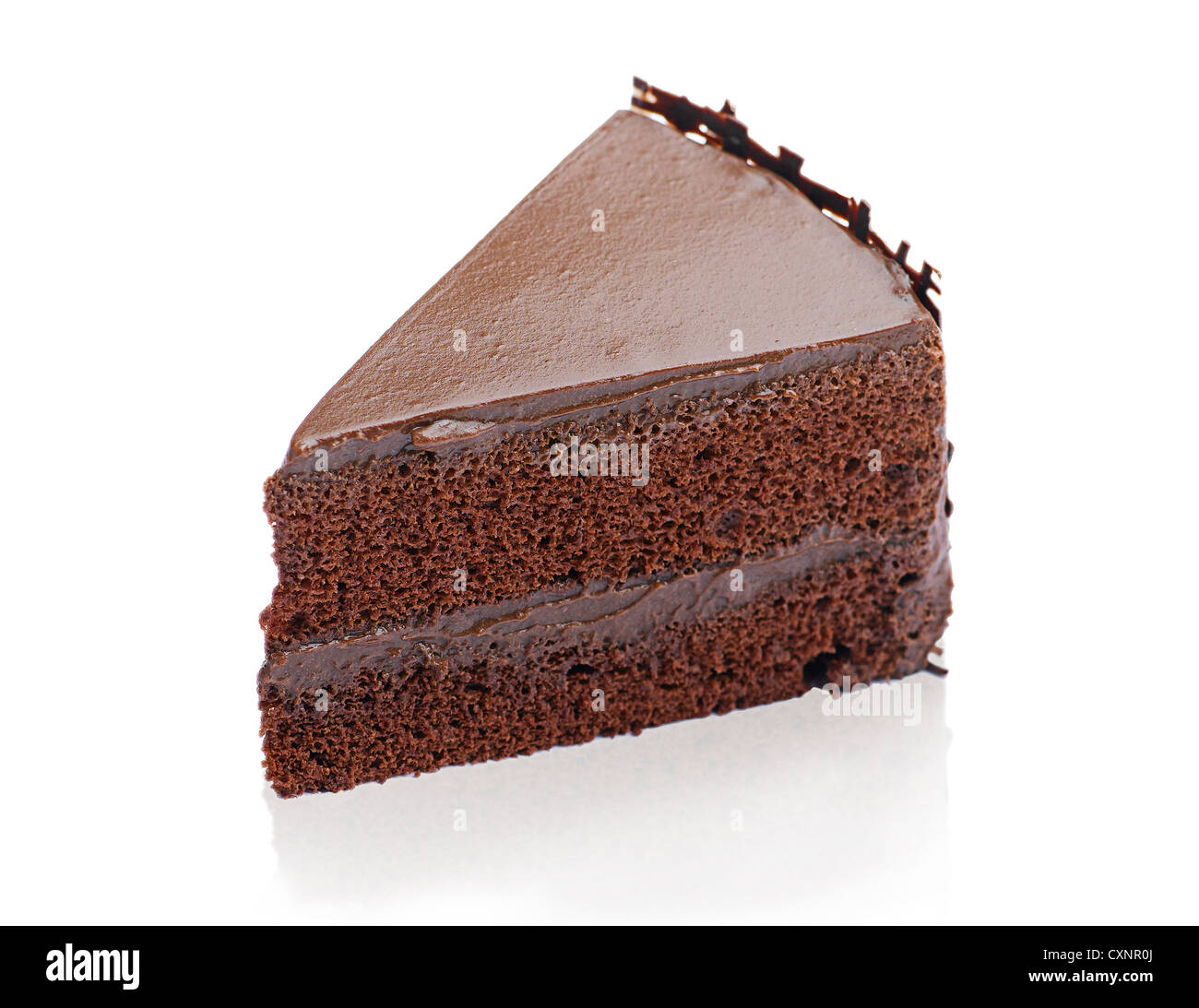 Süßen und leckeren Schokoladenkuchen für während Kaffee Bremse groß Stockfoto
