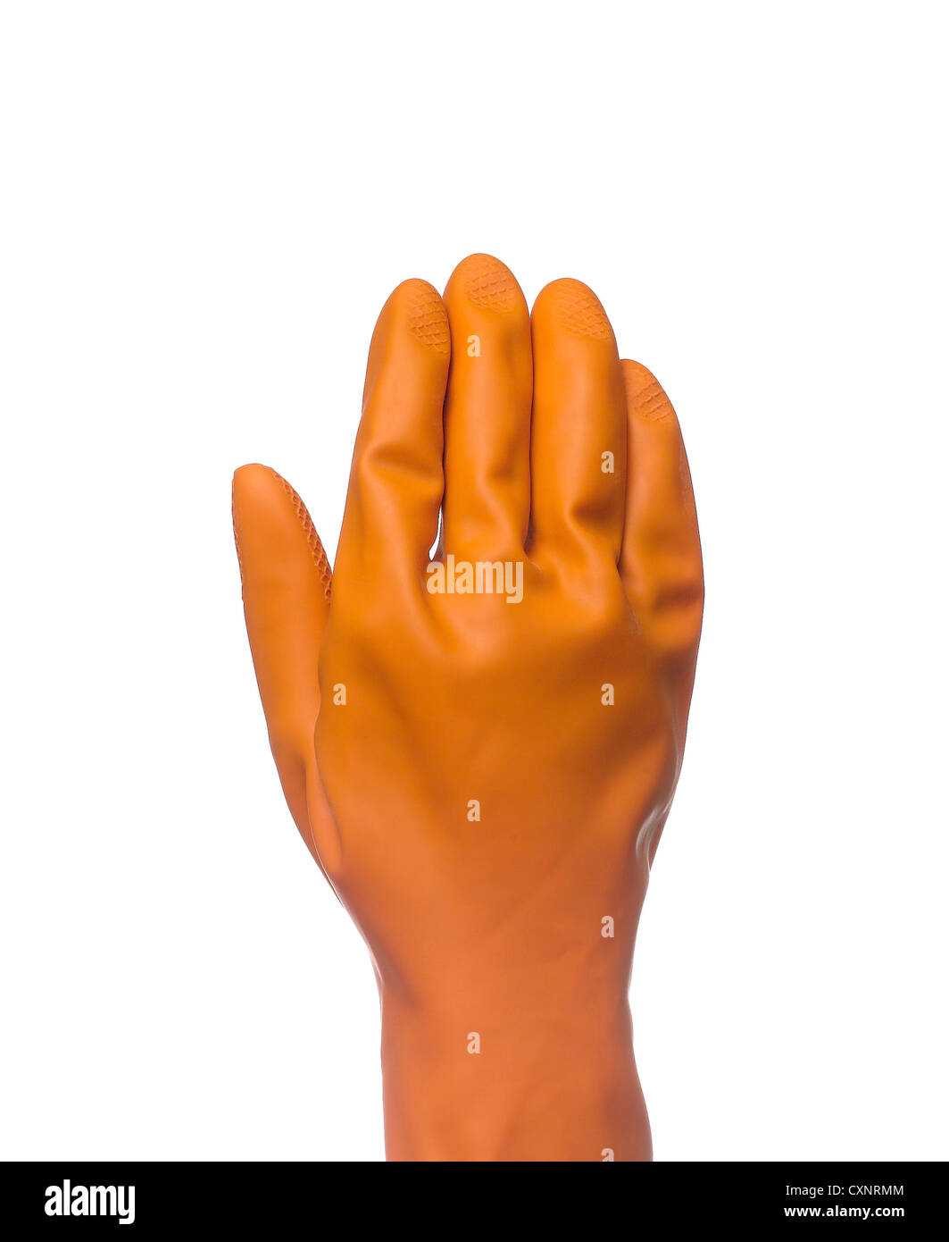 Reinigung Handschuh flexibel und elastisch für hart arbeitende auf weiß Stockfoto