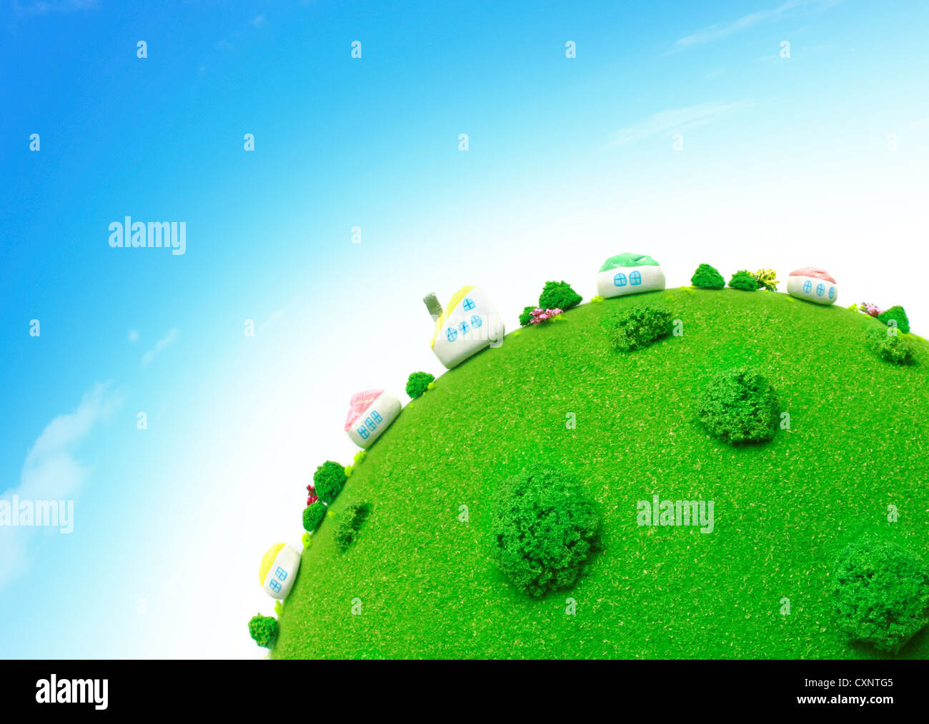 Miniatur-Green Planet Stockfoto