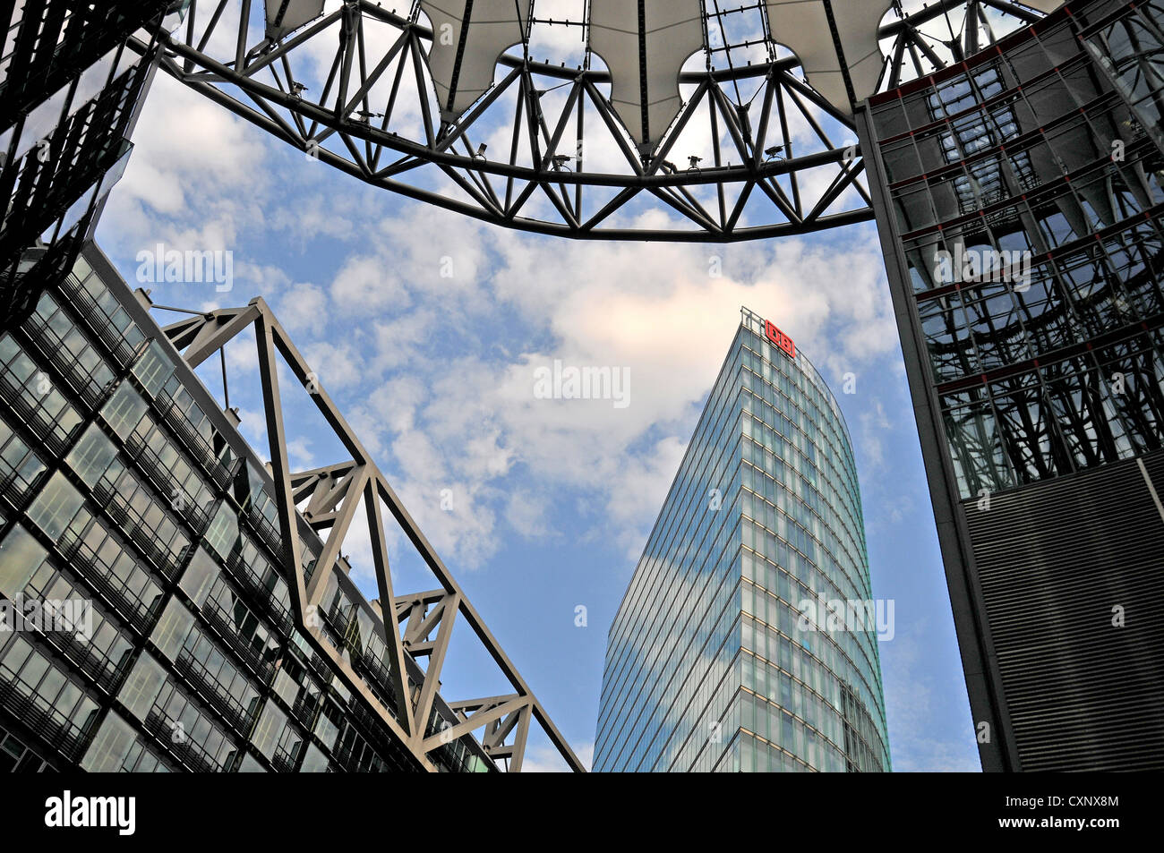 DB-zentrale Turm Potsdamer Berlin Deutschland Stockfoto