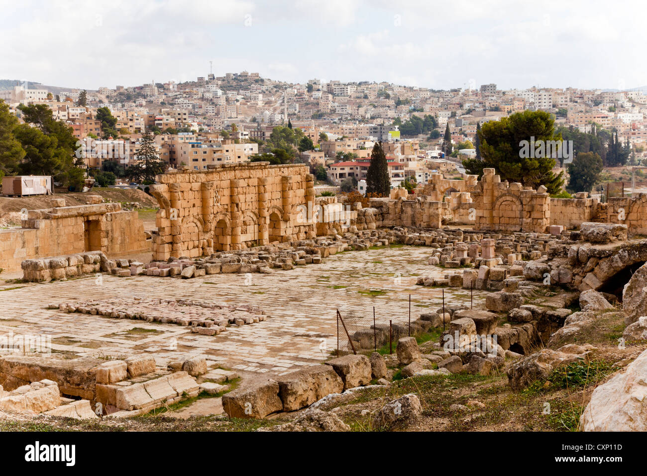 Ruinen der alten jerash Stockfoto