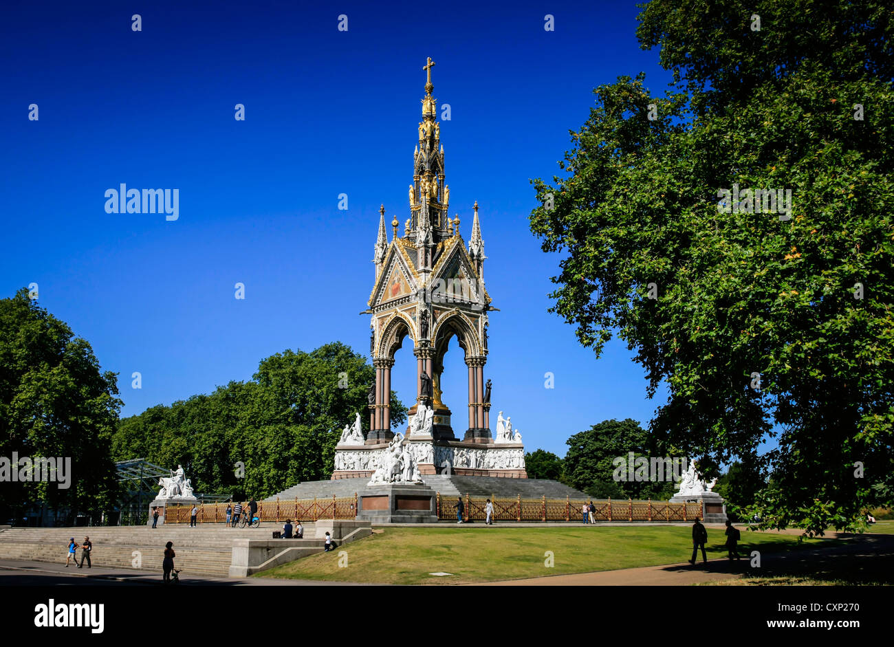 Der Prinz Albert Memorial Hyde Park London Stockfoto