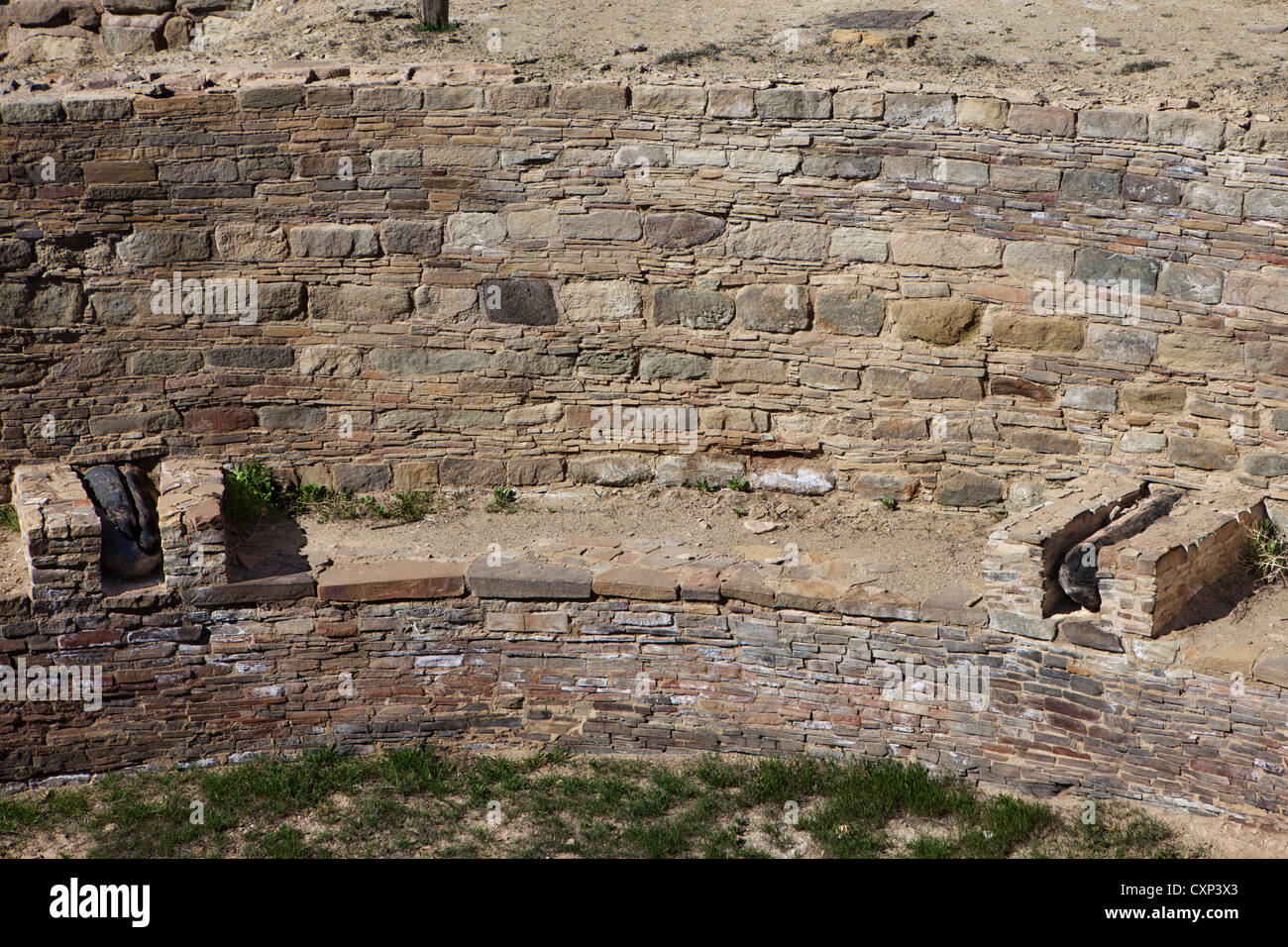 Lachs Ruinen & Heritage Park, alten Chaco archäologische Ruine Standort, New Mexico Stockfoto