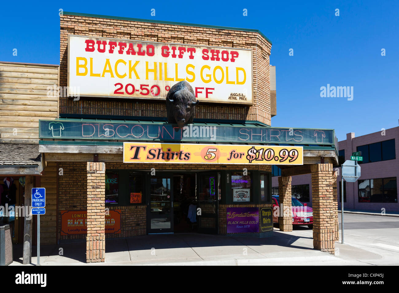 Geschenk-Shop auf der Main Street in Wand, South Dakota, USA Stockfoto