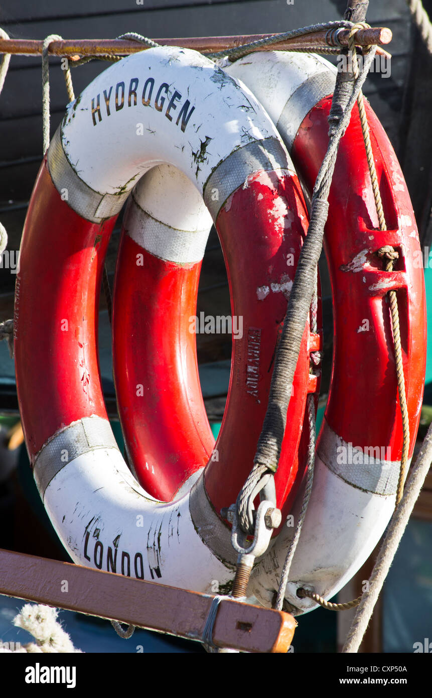 Rettungsringe, Maldon, Essex Stockfoto