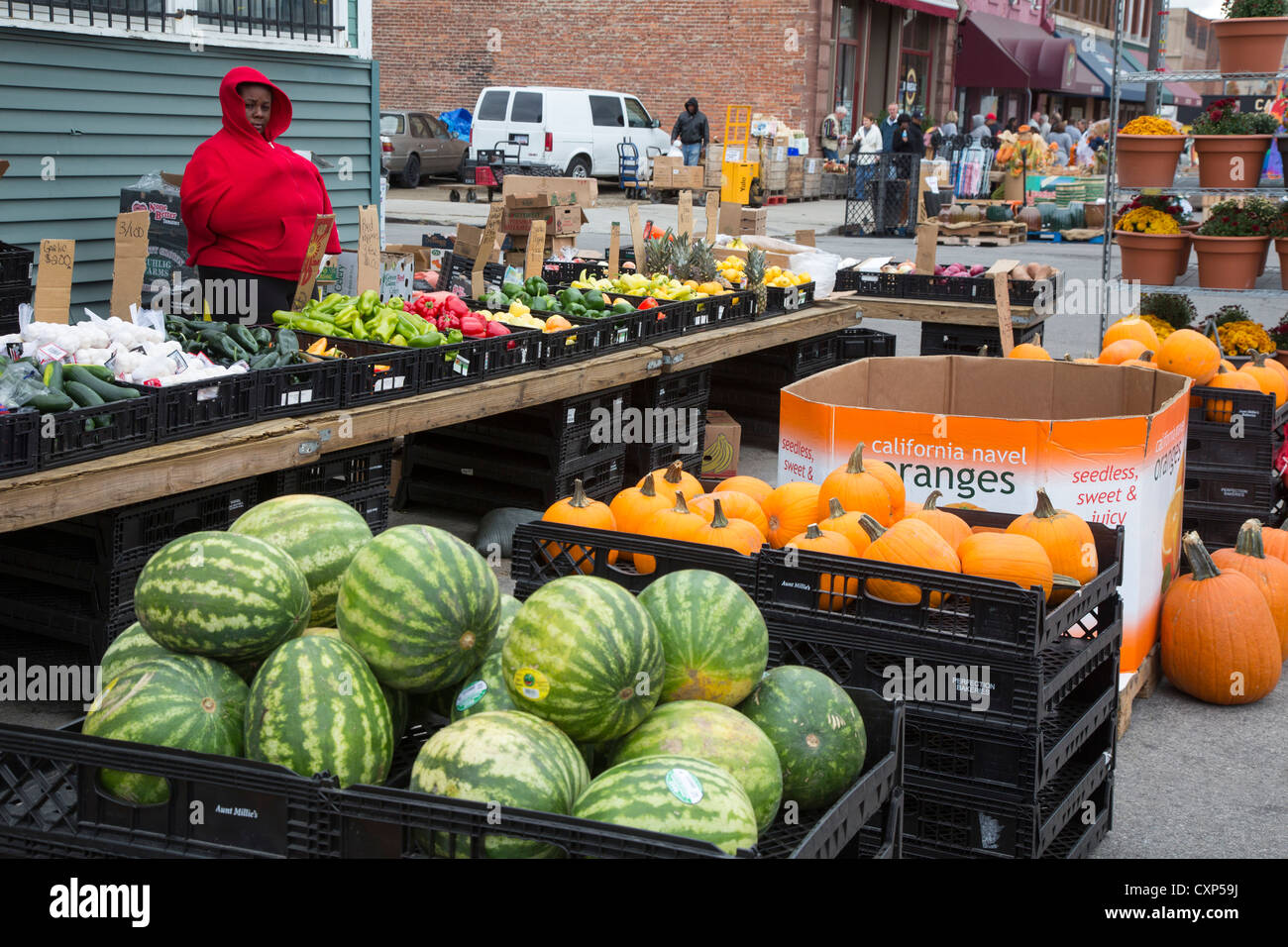 Detroit, Michigan - östlichen Markt einen großen Bauernmarkt nahe der Innenstadt von Detroit. Stockfoto