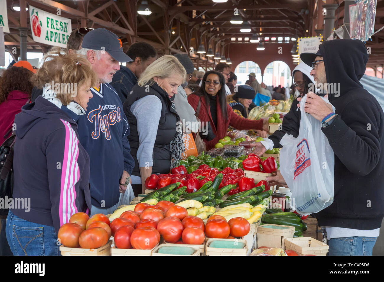 Detroit, Michigan - östlichen Markt einen großen Bauernmarkt nahe der Innenstadt von Detroit. Stockfoto