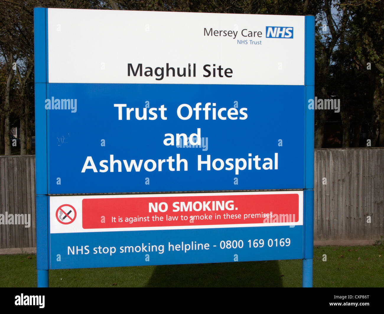 Ashworth Krankenhaus und Merseyside nhs Vertrauen Büros Maghull Website uk Stockfoto