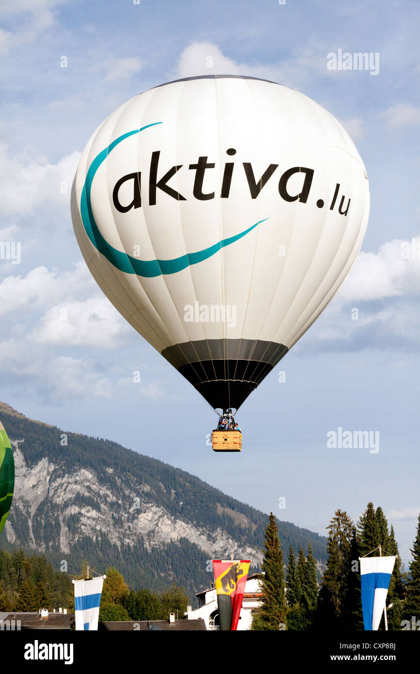 Ein Heißluftballon Aktiva Stockfoto