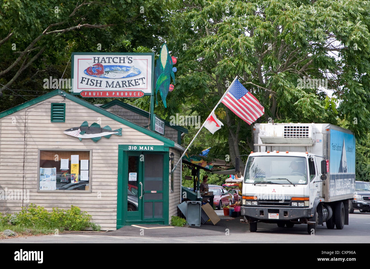 Fischmarkt Shop, Cape Cod, Massachusetts. Stockfoto