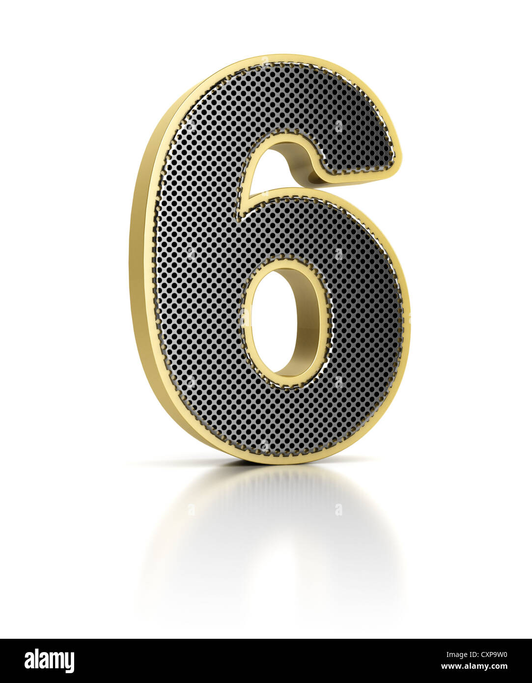 Die Nummer sechs Stockfoto