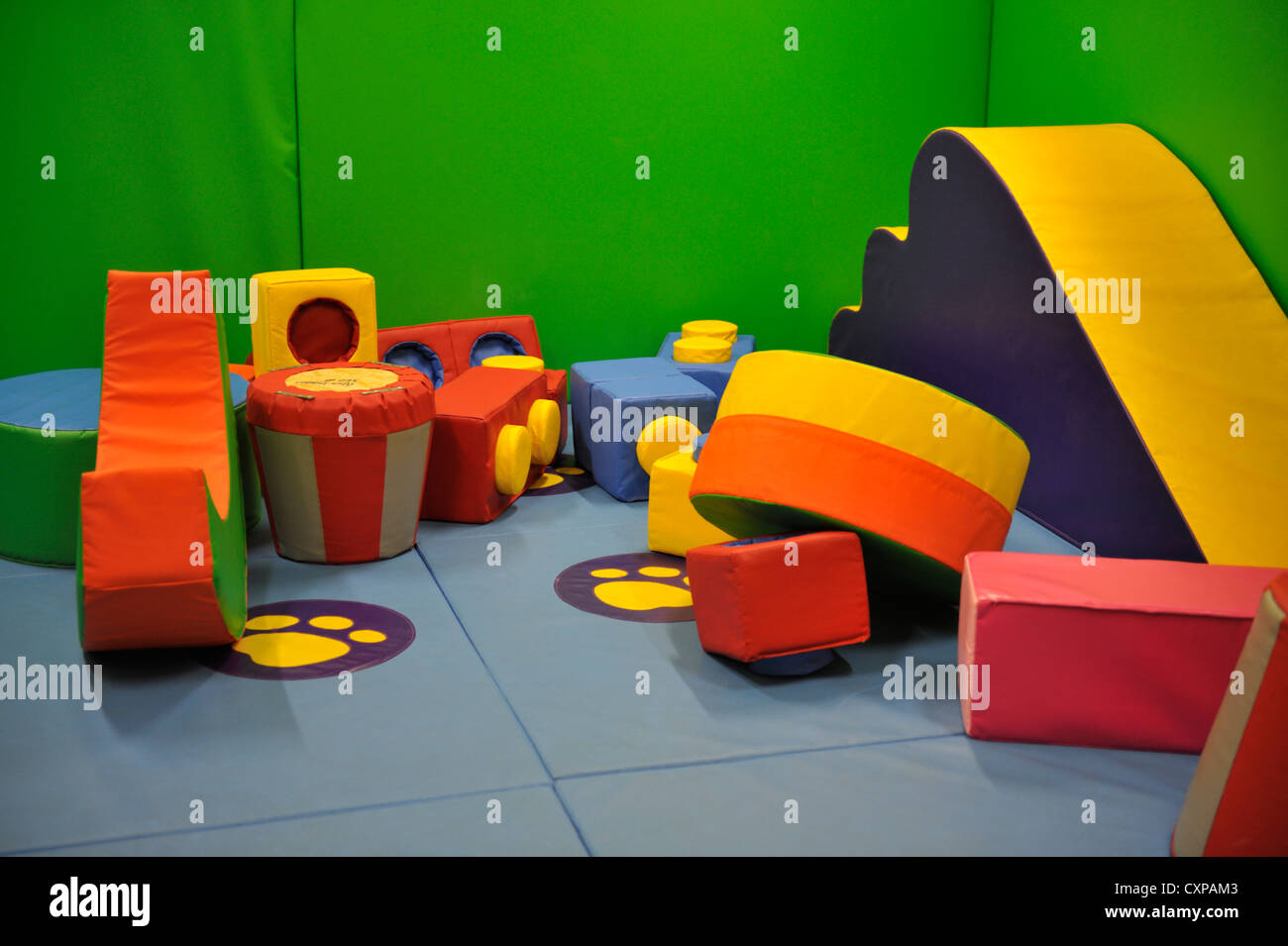 Soft-Play-Bereich für Babys oder Kleinkinder Stockfoto