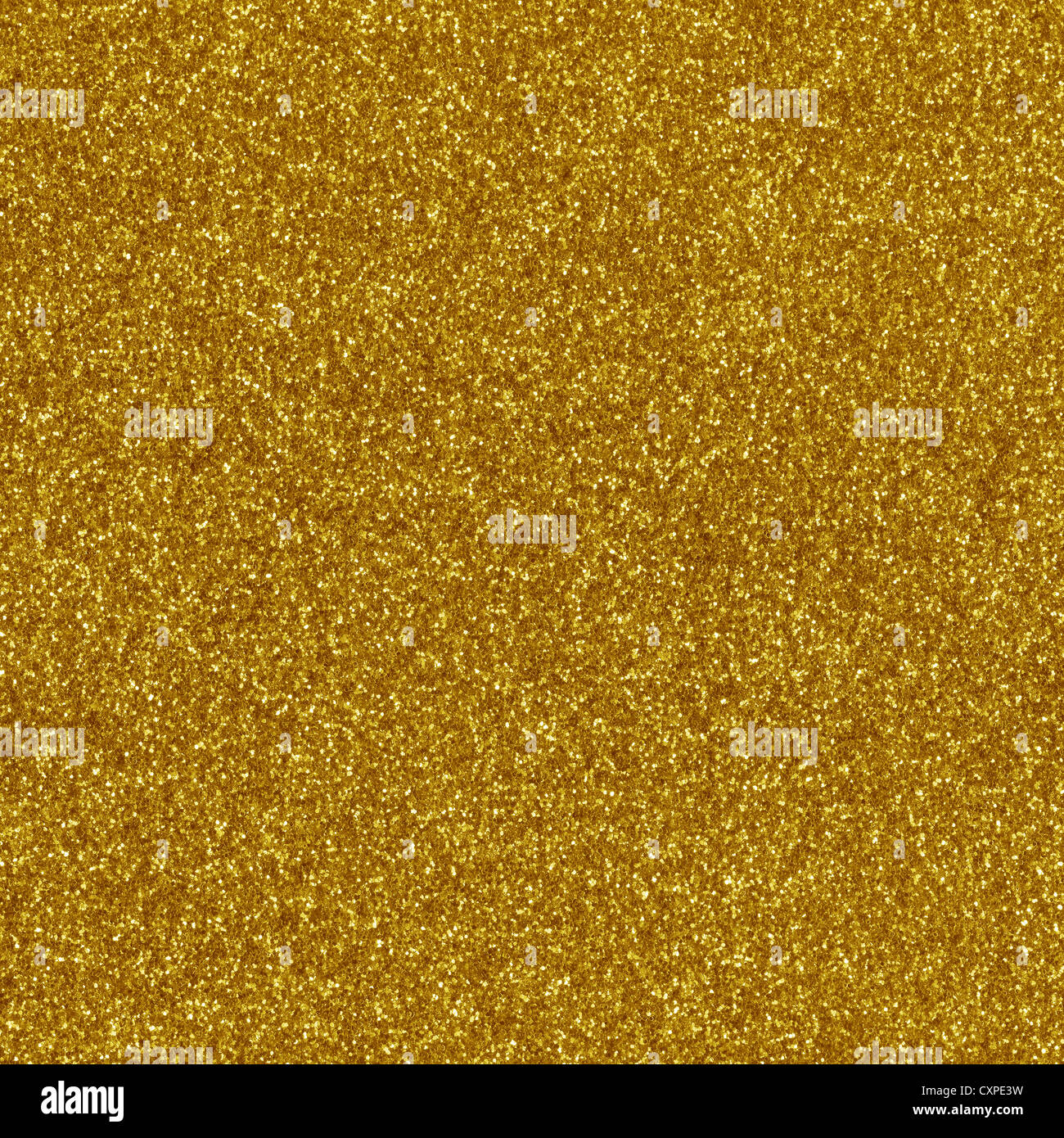 Goldglitter Textur Makro Nahaufnahme Hintergrund. Stockfoto