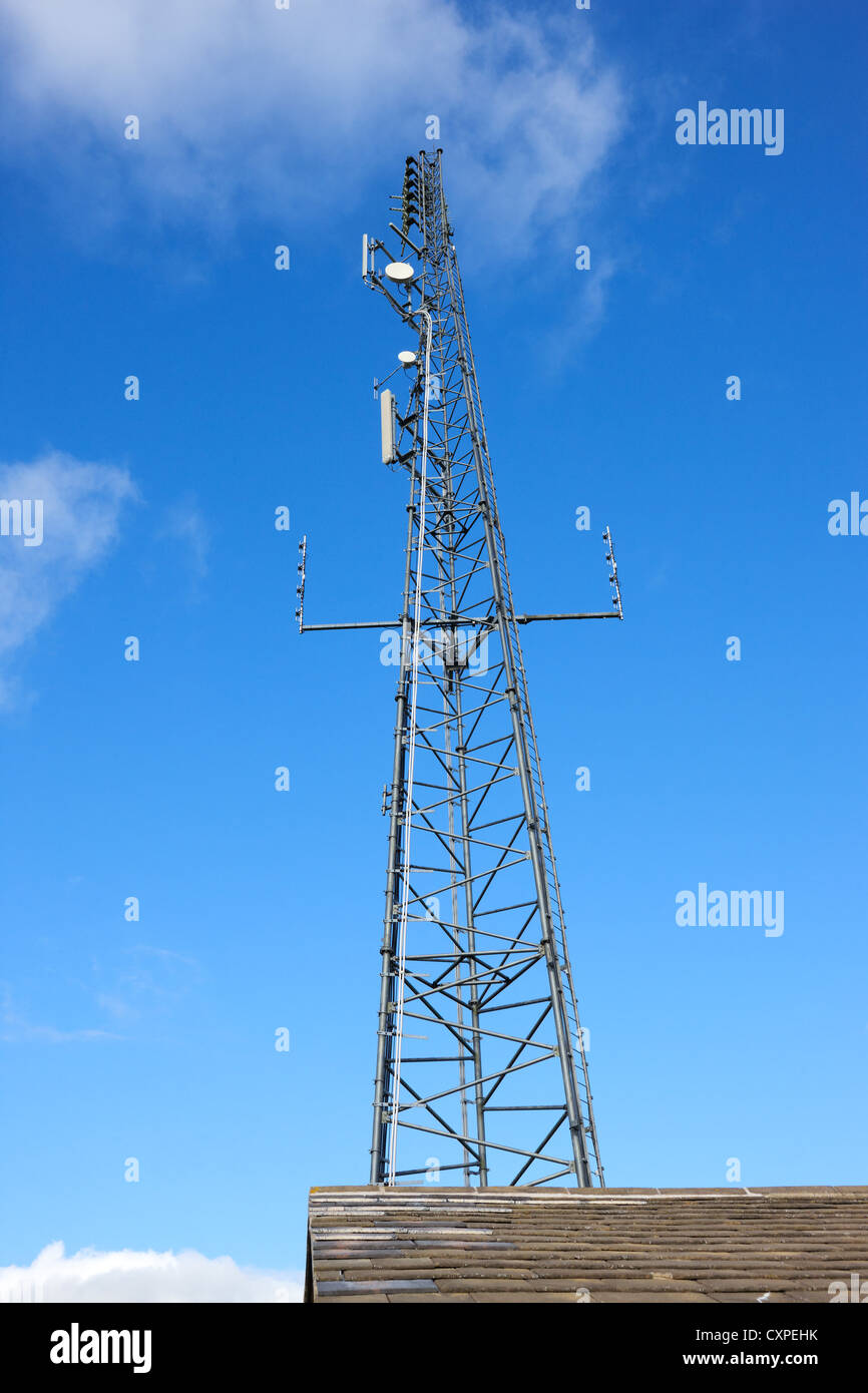 Arqiva Relaisstation Mast in Kettlewell, North Yorkshire. Stockfoto