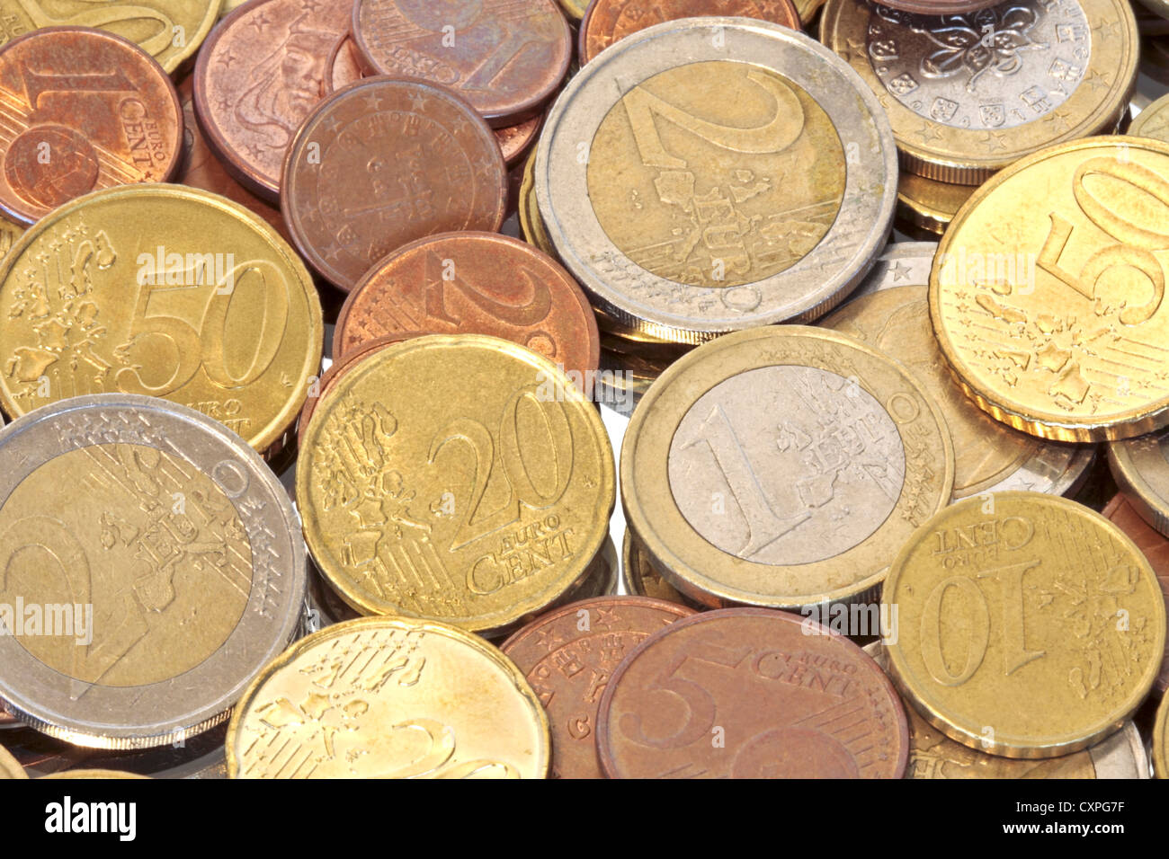 Euro Geld hautnah Stockfoto