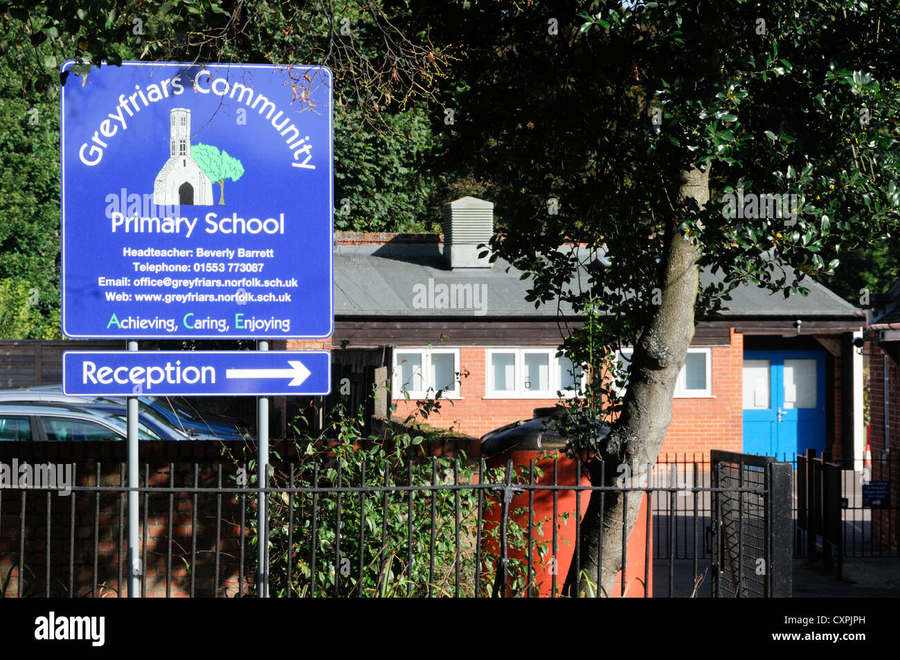 Greyfriars Gemeinschaft Grundschule, King's Lynn, Norfolk. Stockfoto