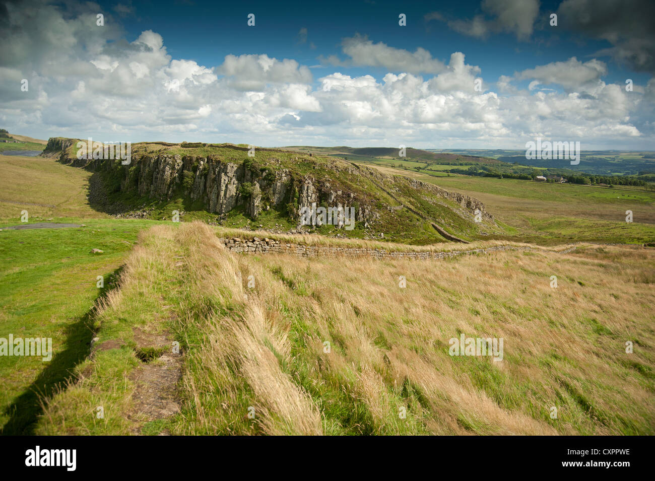 Crag Lough am Hadrianswall auf einmal gebraut, Pennine Way. Northumberland.   SCO 8625 Stockfoto