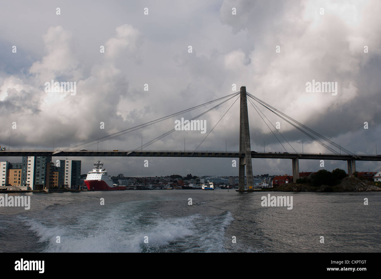 Die Stavanger Stadtbrücke in Stavanger, Norwegen Stockfoto