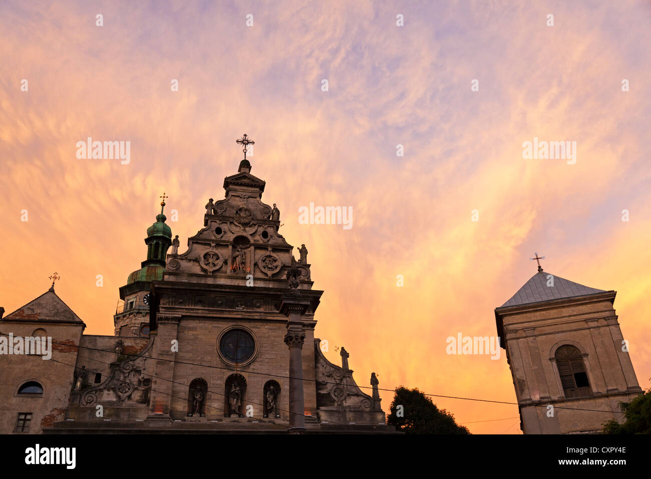 Kirche St. Andreas, Lviv, Ukraine Stockfoto