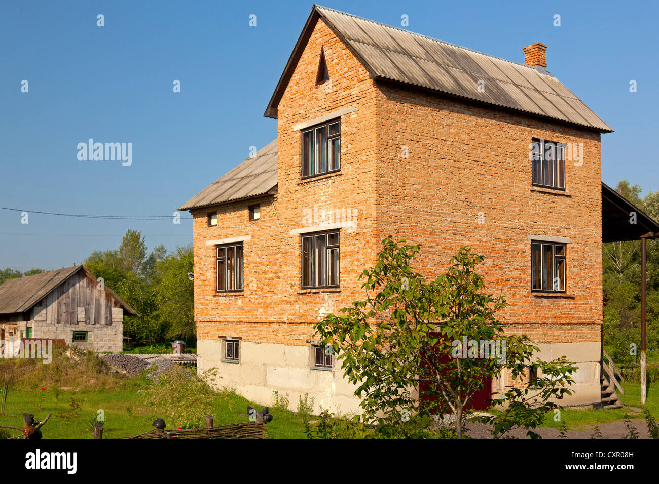 Ukrainische Haus, Olesko, Galicien, Westukraine Stockfoto