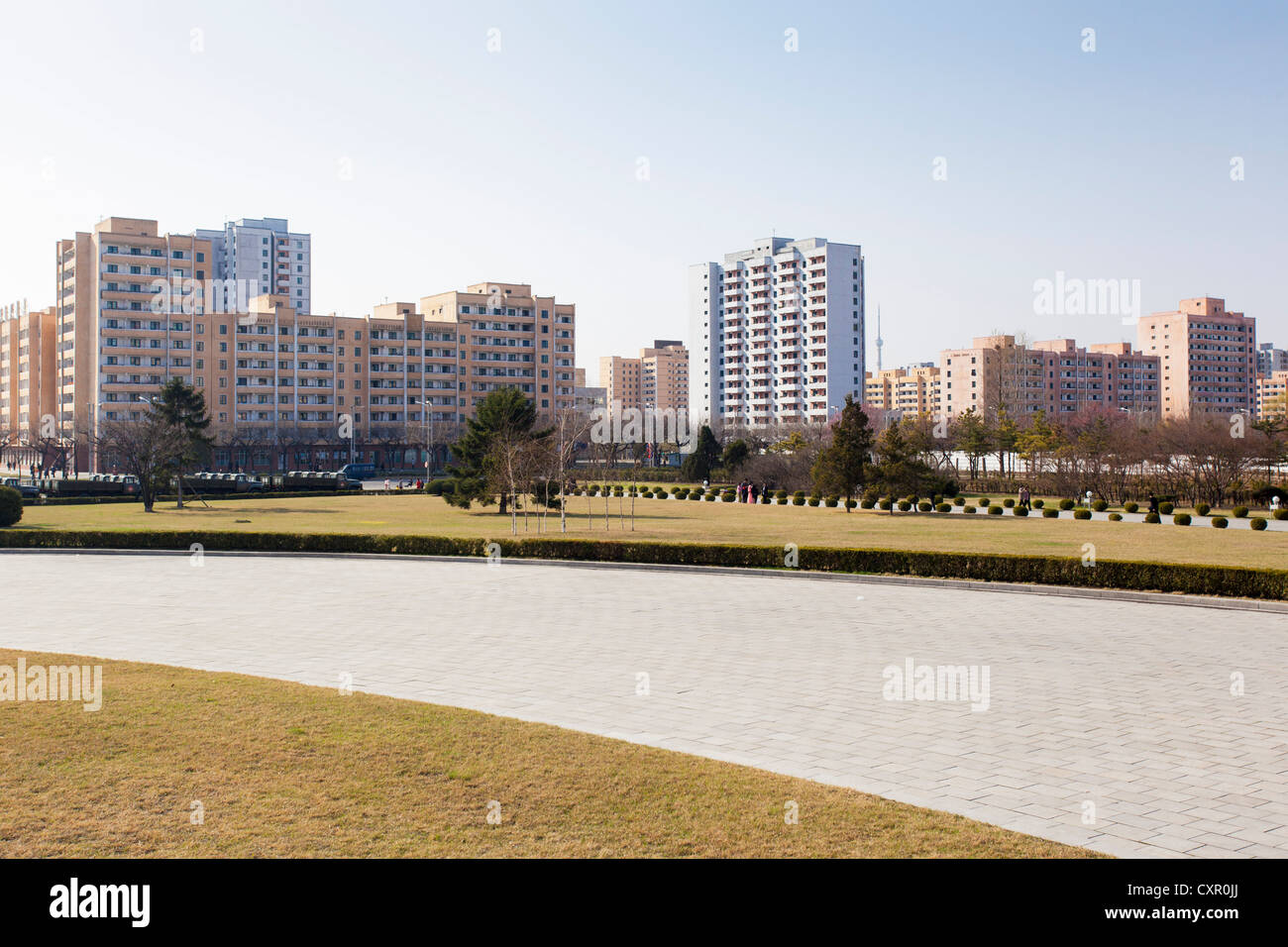 Demokratischen Völker Volksrepublik Korea (DVRK), Nordkorea, Pjöngjang, Denkmal für die Gründung der Arbeiterpartei Koreas Stockfoto