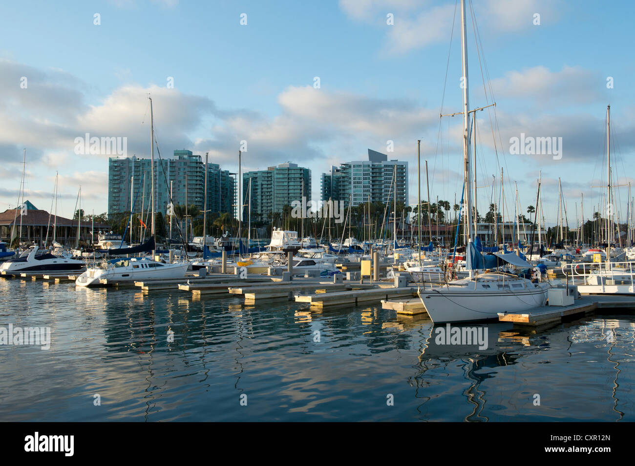 Boote in der Marina, Venice Beach, Kalifornien, usa Stockfoto