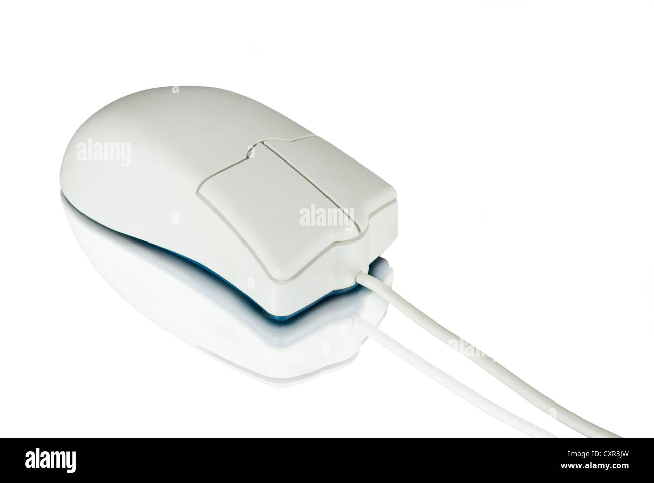 Computer-Maus isoliert auf weißem Hintergrund Stockfoto