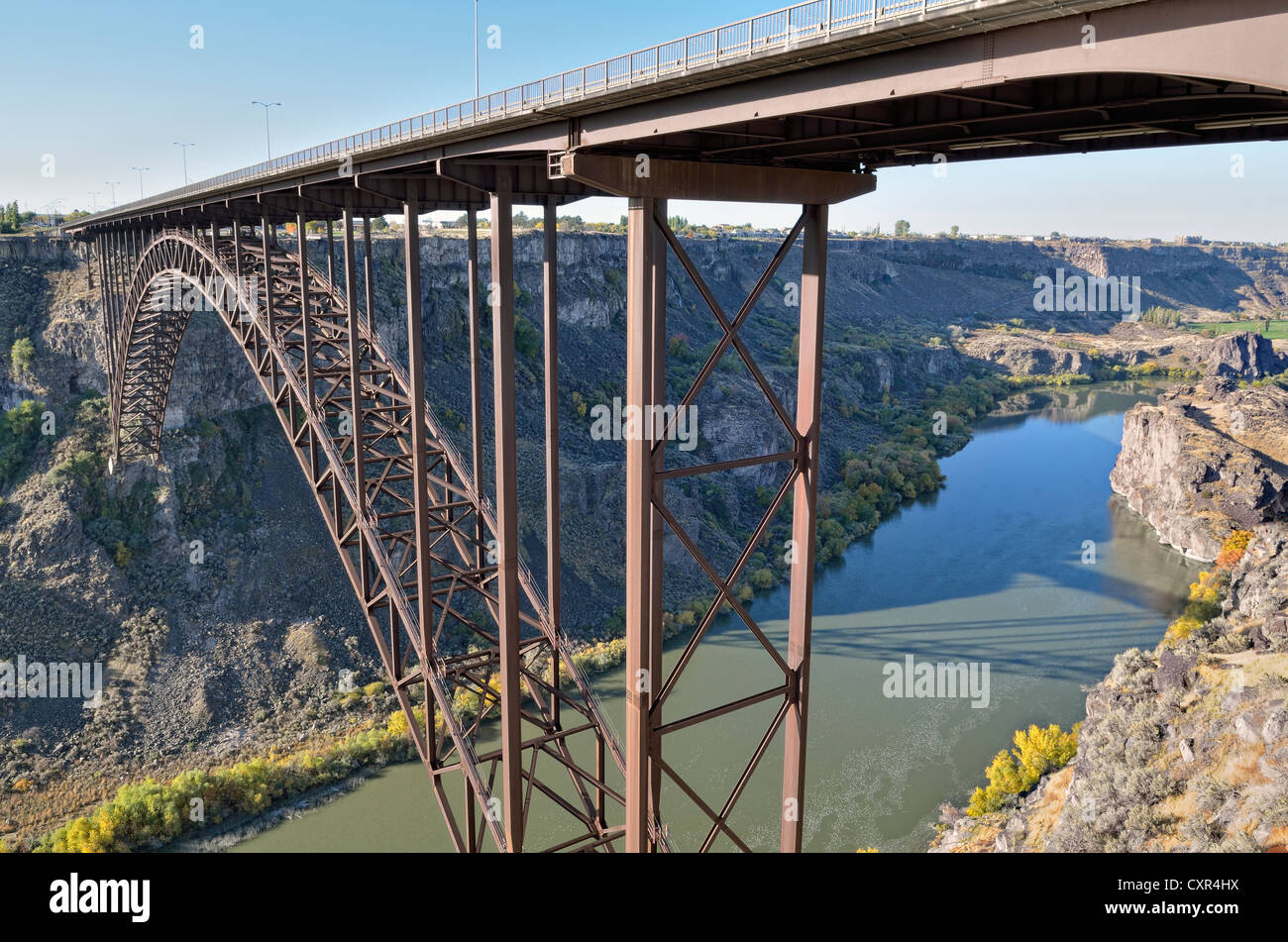 I.b. Perrine Bridge über den Snake River, Stahlbau, Twin Falls, Idaho, USA, PublicGround Stockfoto