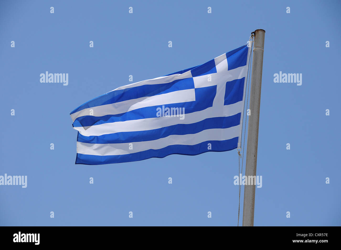 Griechische Flagge, Kreta, Griechenland, Europa Stockfotografie - Alamy