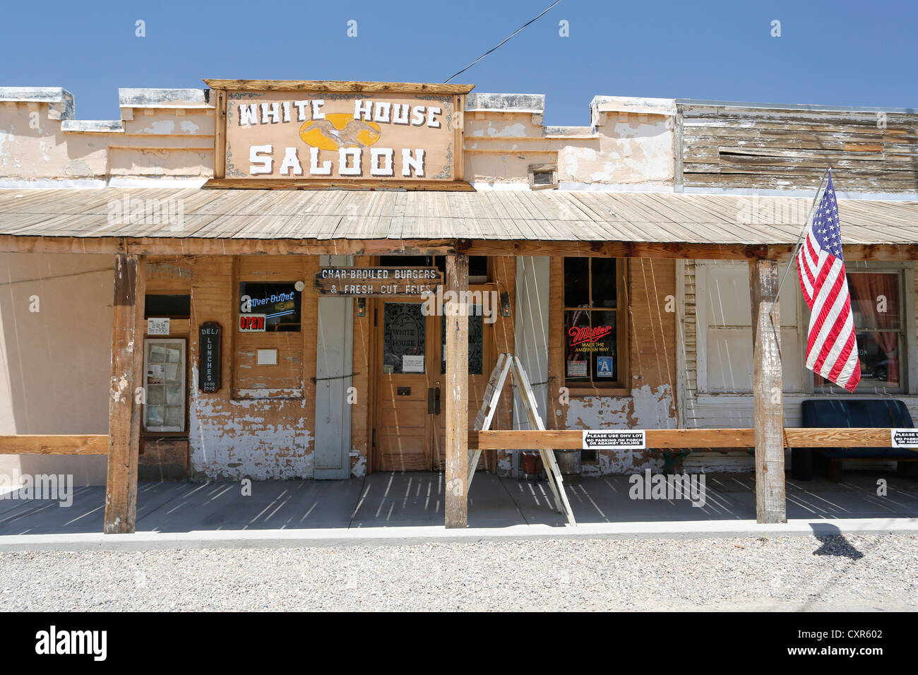 Randsburg Geisterstadt Fassaden, Mojave, Kalifornien, USA Stockfoto