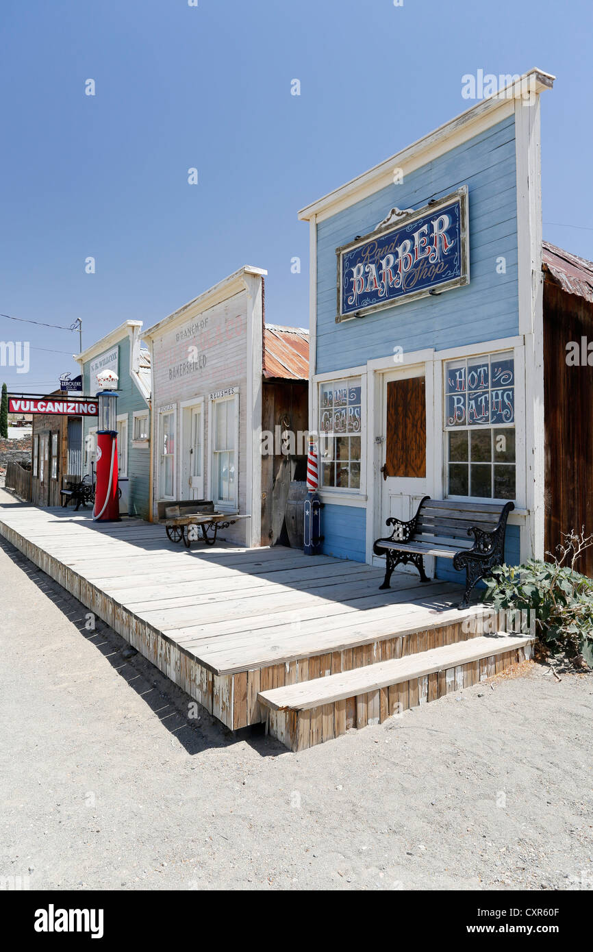 Randsburg Geisterstadt Fassaden, Mojave, Kalifornien, USA Stockfoto