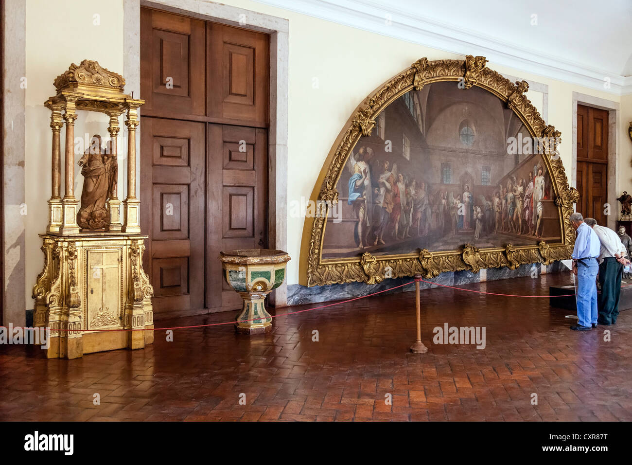 Sakrale Kunst Kern der Nationalpalast von Mafra. Portugal. Franziskaner Orden. 18. Jahrhundert Barock-Architektur. Stockfoto