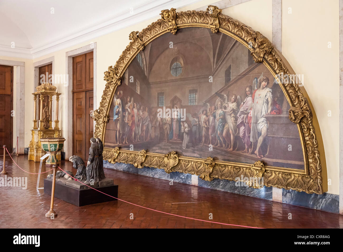 Sakrale Kunst Kern der Nationalpalast von Mafra. Portugal. Franziskaner Orden. 18. Jahrhundert Barock-Architektur. Stockfoto