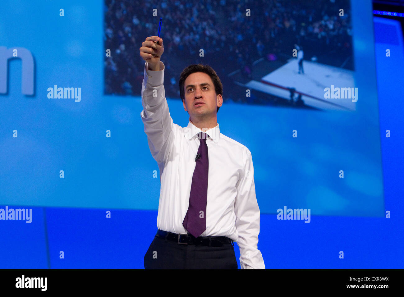 Ed Miliband auf dem Labour-Parteitag 3. Oktober 2012 Stockfoto Ed Miliband auf dem Labour-Parteitag 3. Oktober 2012 Stockfoto