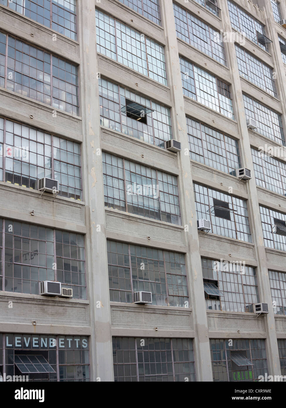 Industrielle Fassade, Manhattan, New York City, USA, Nordamerika, Amerika Stockfoto