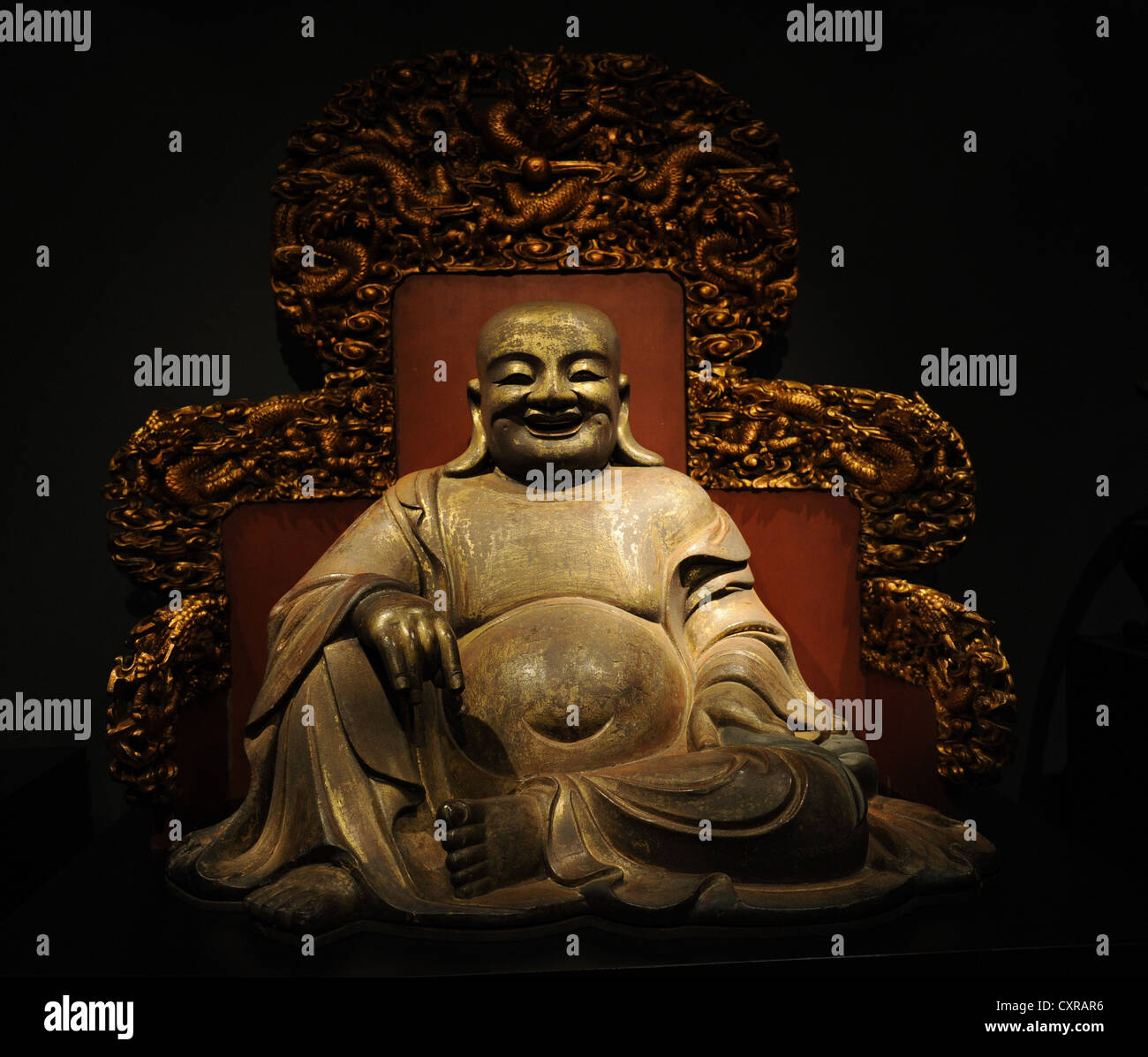 Chinesische Kunst. Buddha Heshang. China, Qing Dynastie (1644-1911). Ny Carlsberg Glyptotek. Kopenhagen. Dänemark. Stockfoto