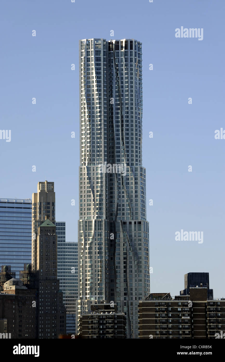 New York von Gehry oder Fichte Strasse 8 oder Beekman Tower, senken Sie Manhattan, New York City, New York, USA, Nordamerika Stockfoto