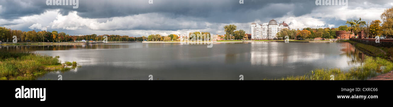 Panoramische Ansicht der "Verhnee man" in Kaliningrad. Russland Stockfoto