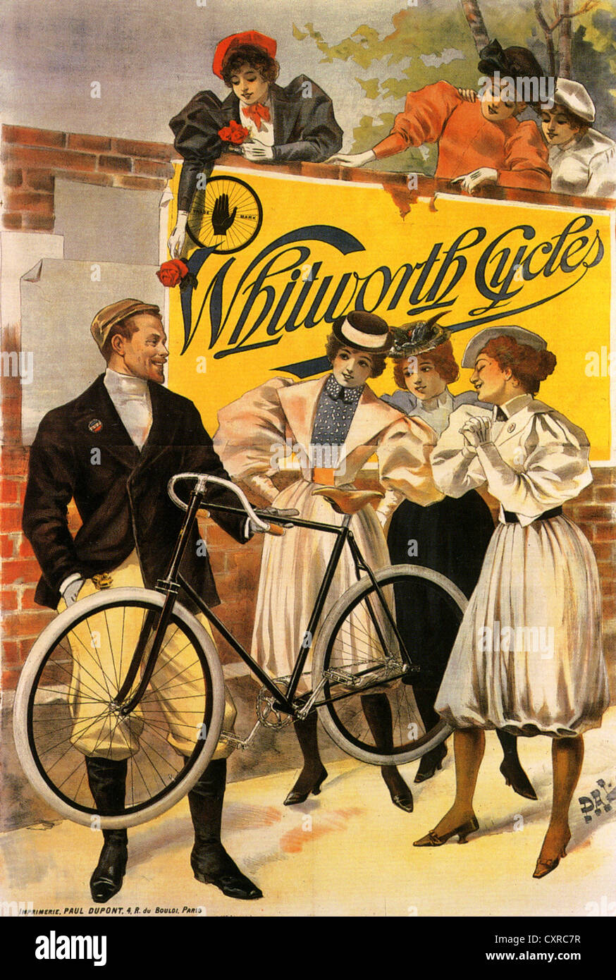 WHITWORTH Zyklen Poster über 1890 für Whitworth Cycle Company von Birmingham gegründet von Charles Pugh und seine Söhne Stockfoto