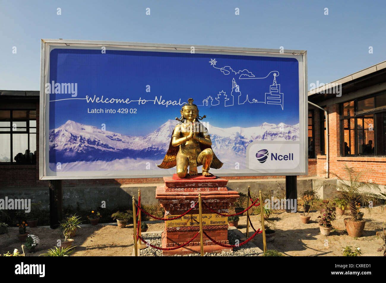 Tribhuvan International Airport, Kathmandu, Kathmandu-Tal, Nepal, Asien Stockfoto