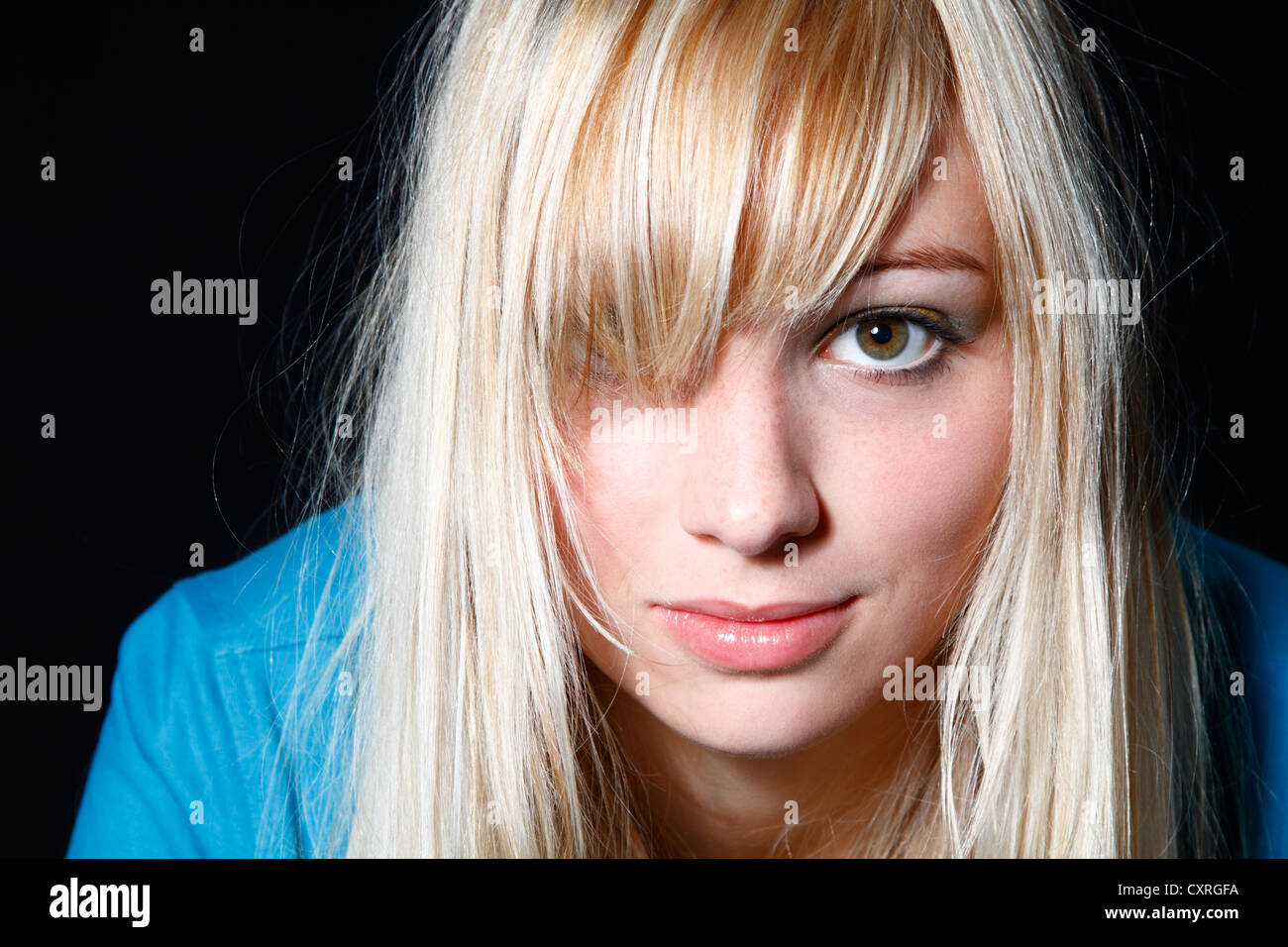 Junge, blonde Frau, 19 Jahre, portrait Stockfoto