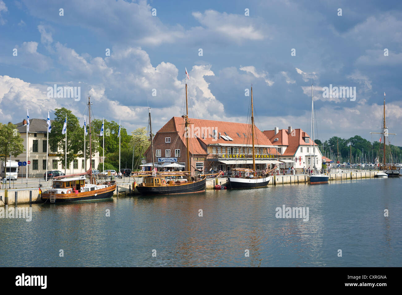 Hafen Sie mit Segelschiffen, Neustadt in Holstein, Schleswig-Holstein, Deutschland, Europa Stockfoto