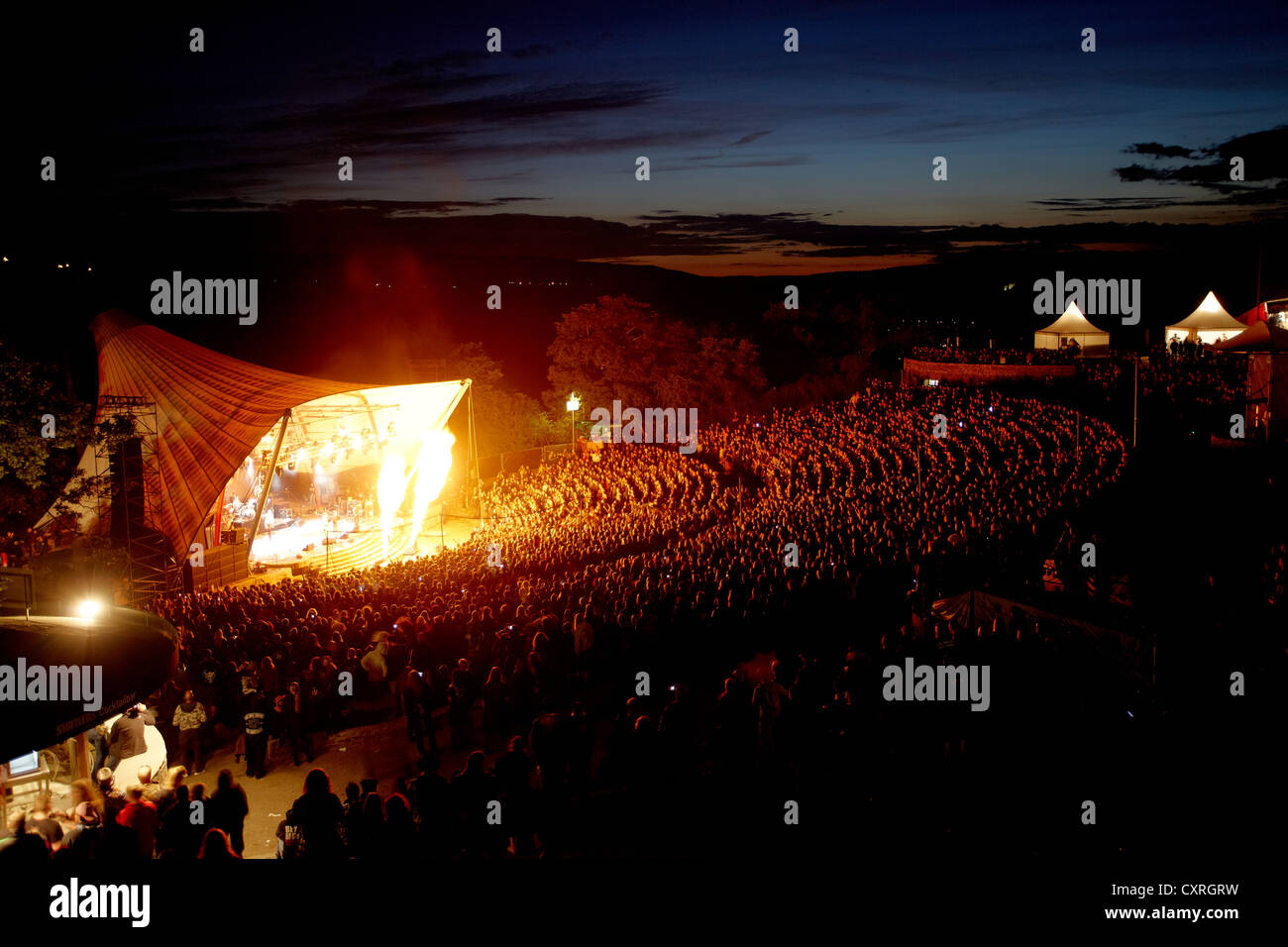 Loreley Open-Air Bühne, St. Goarshausen, Rheinland-Pfalz, Deutschland, Europa Stockfoto