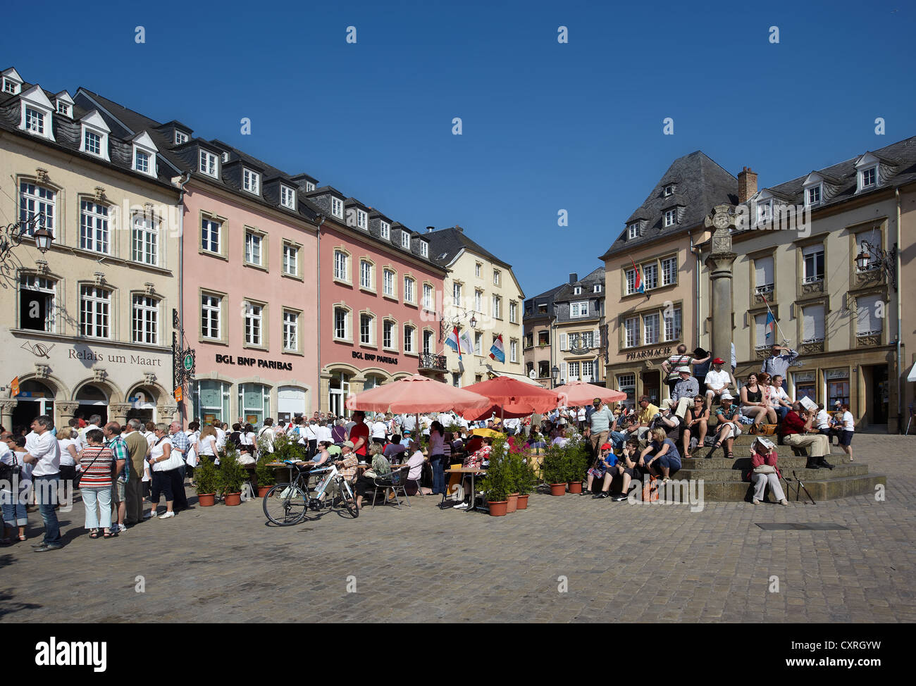 Der Markt Platz von Echternach, Luxemburg, Europa Stockfoto