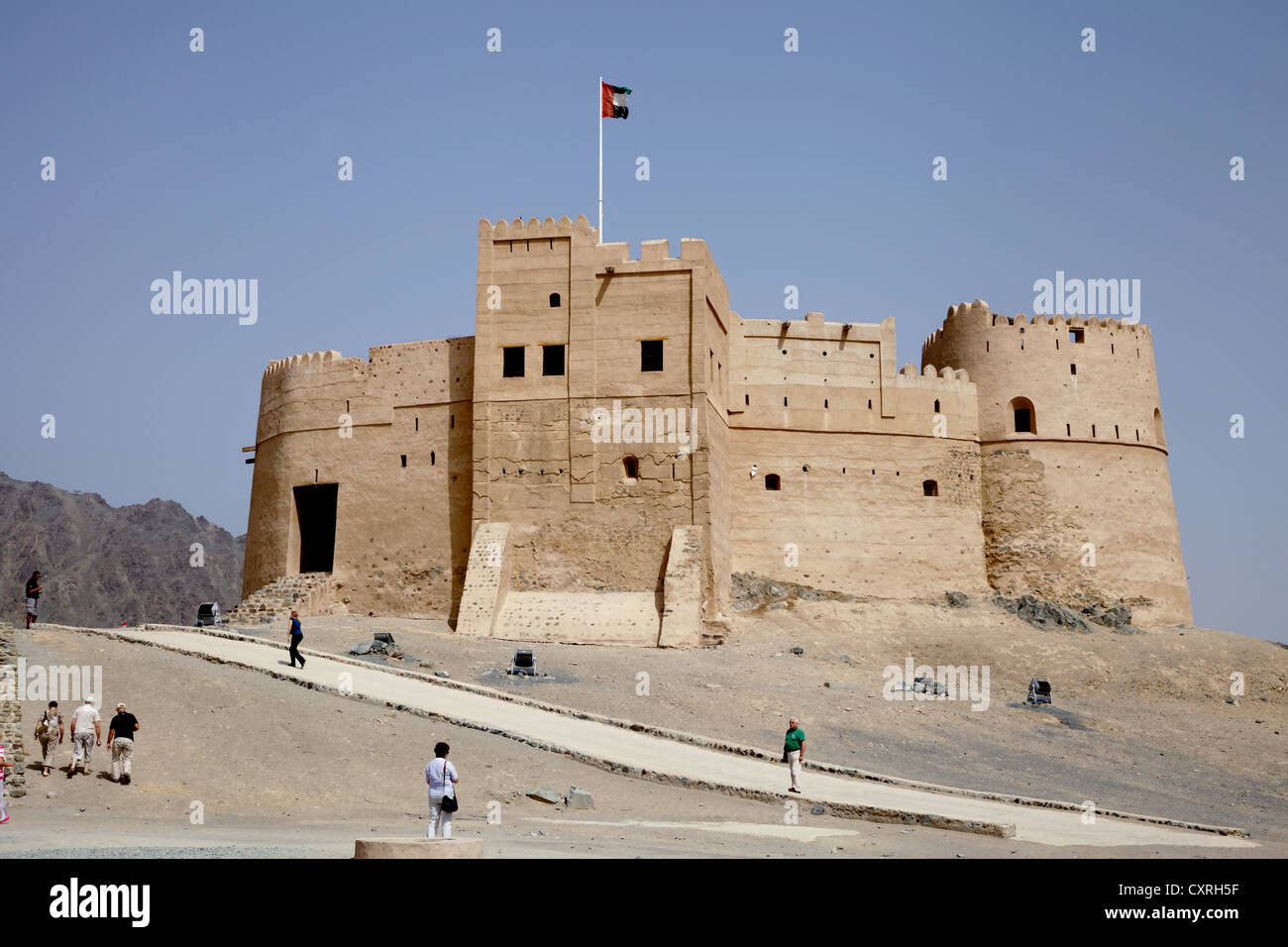 Fort von Fujairah, Vereinigte Arabische Emirate, Naher Osten, Asien, PublicGround Stockfoto