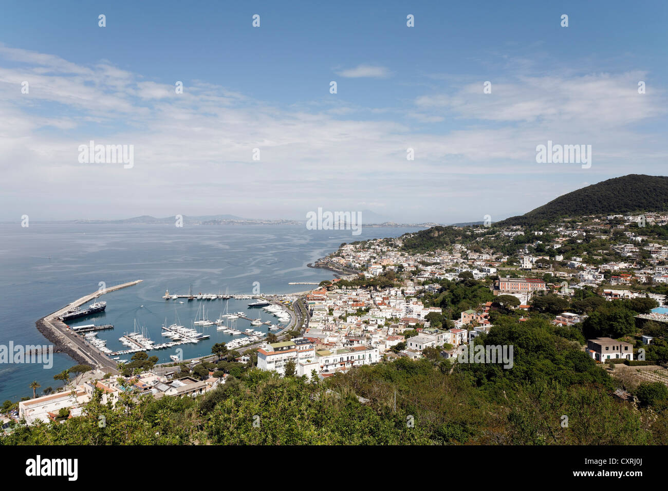 Ansicht von Casamicciola Terme, Ischia Insel, Golf von Neapel, Kampanien, Süditalien, Italien, Europa Stockfoto