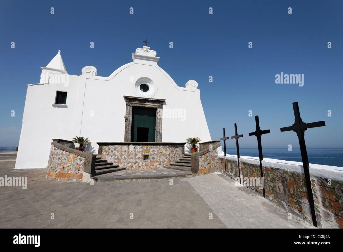 Wallfahrtskirche von Santa Maria del Soccorso, Forio, Insel Ischia, Golf von Neapel, Kampanien, Süditalien, Italien, Europa Stockfoto